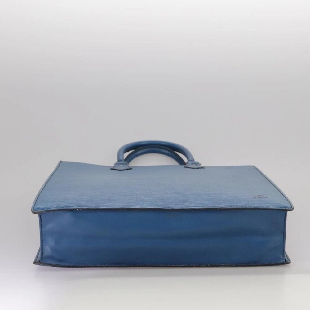 LOUIS VUITTON Epi Sac Plat Hand Bag Blue LV - Picture 3 of 14